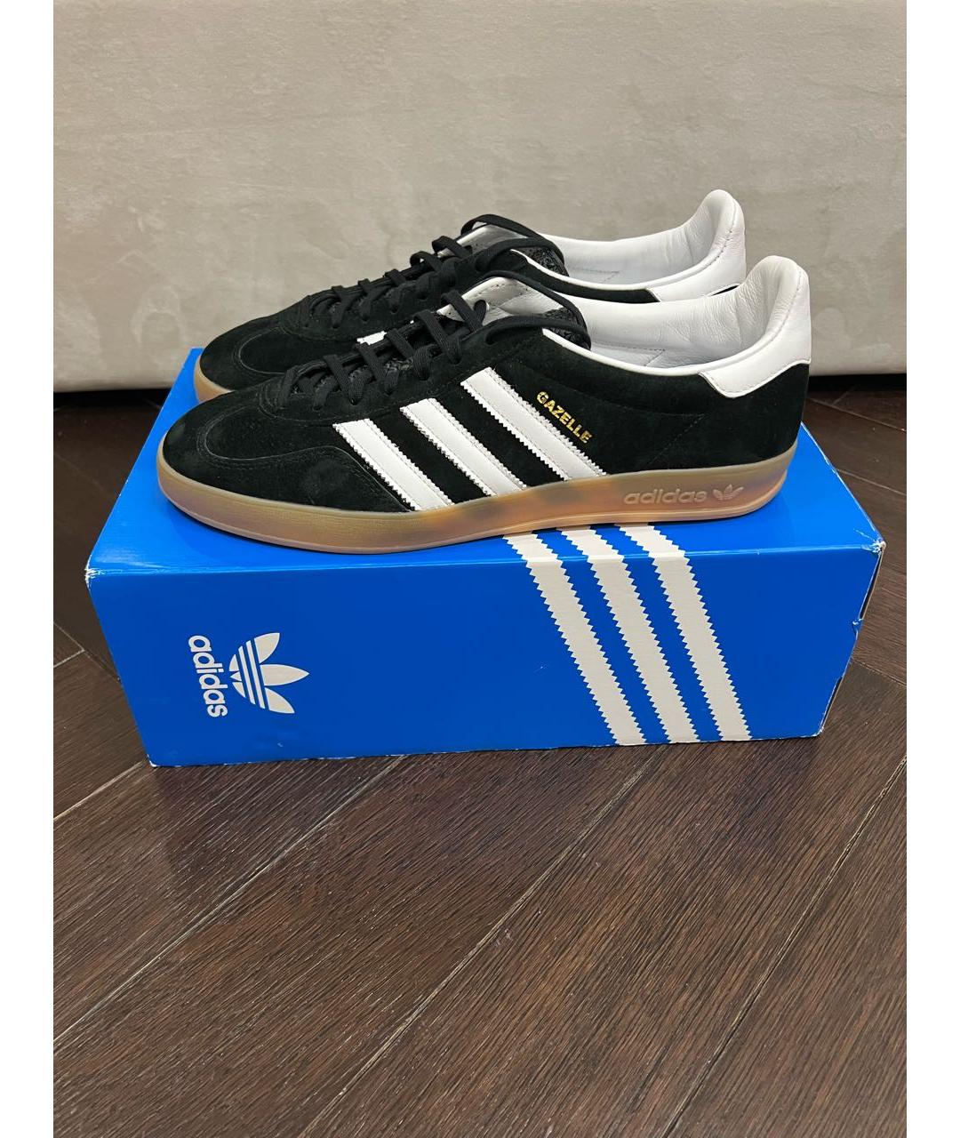 ADIDAS Черные замшевые низкие кроссовки / кеды, фото 7