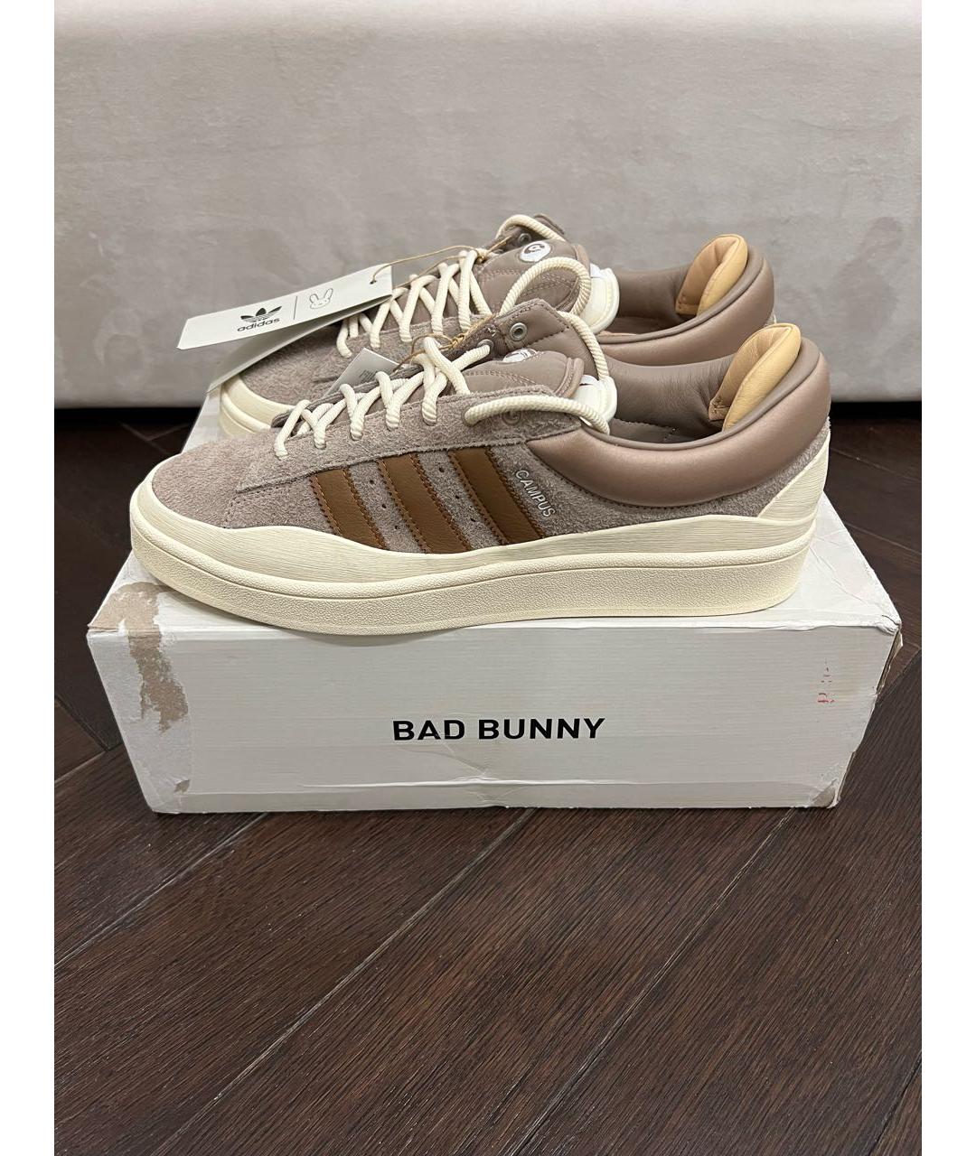 ADIDAS Коричневые замшевые низкие кроссовки / кеды, фото 8