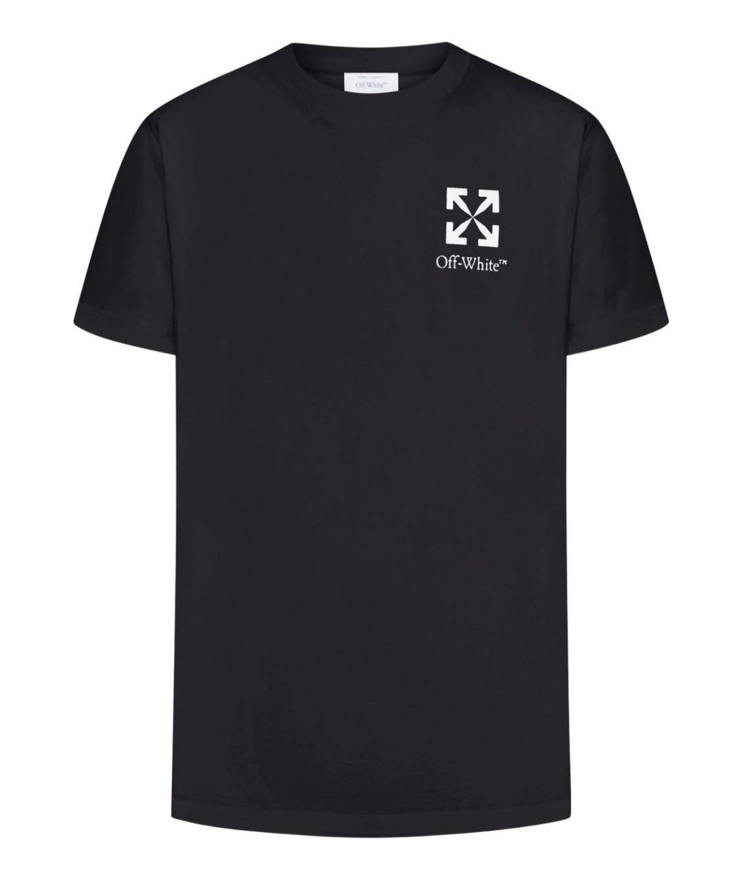 OFF-WHITE Черная хлопковая футболка, фото 1
