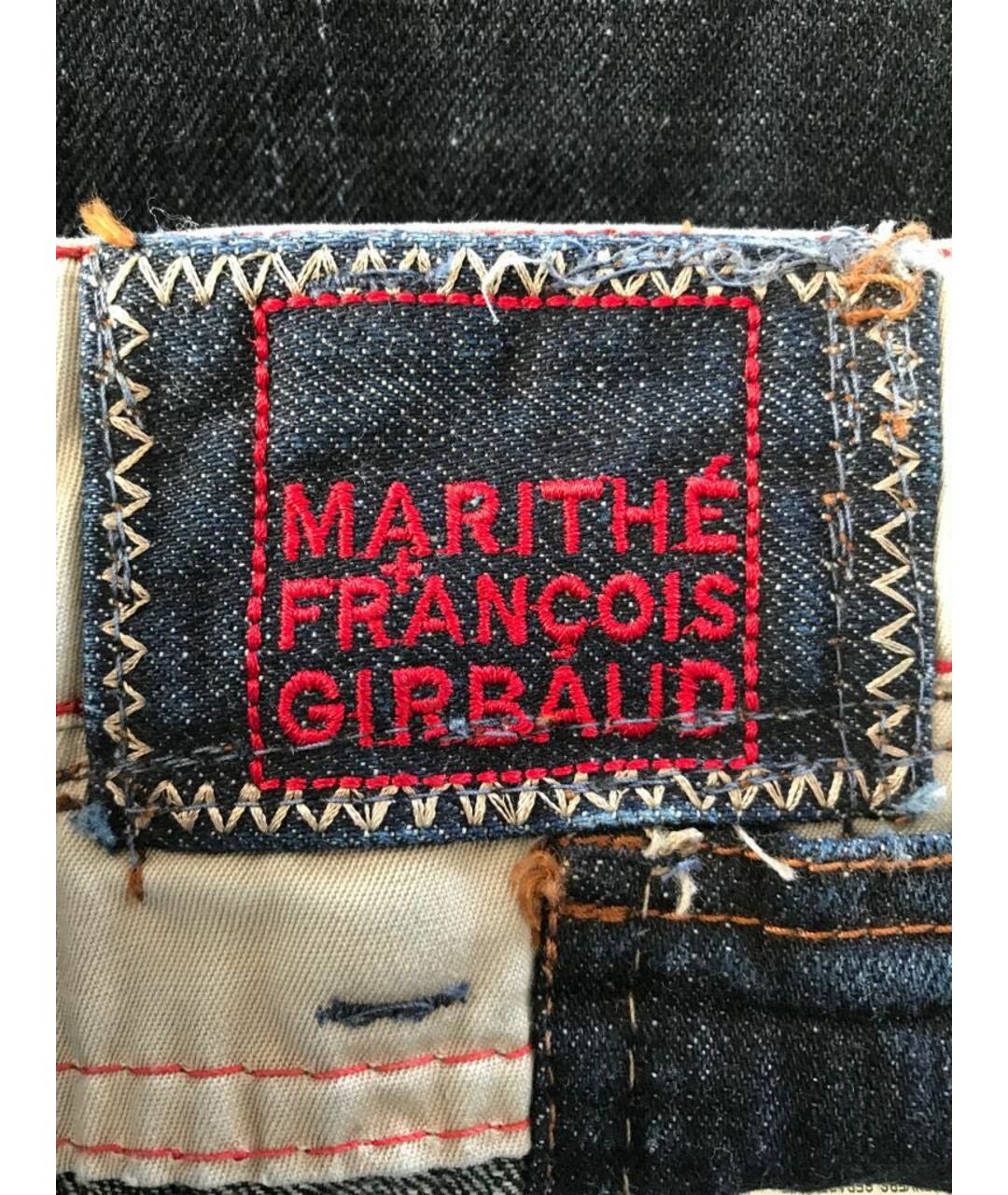 MARITHE FRANCOIS GIRBAUD Темно-синие хлопковые джинсы, фото 8