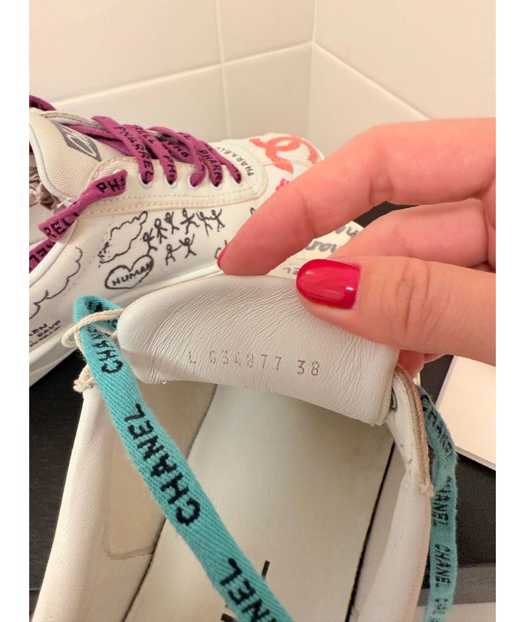 CHANEL Белые текстильные кеды, фото 7