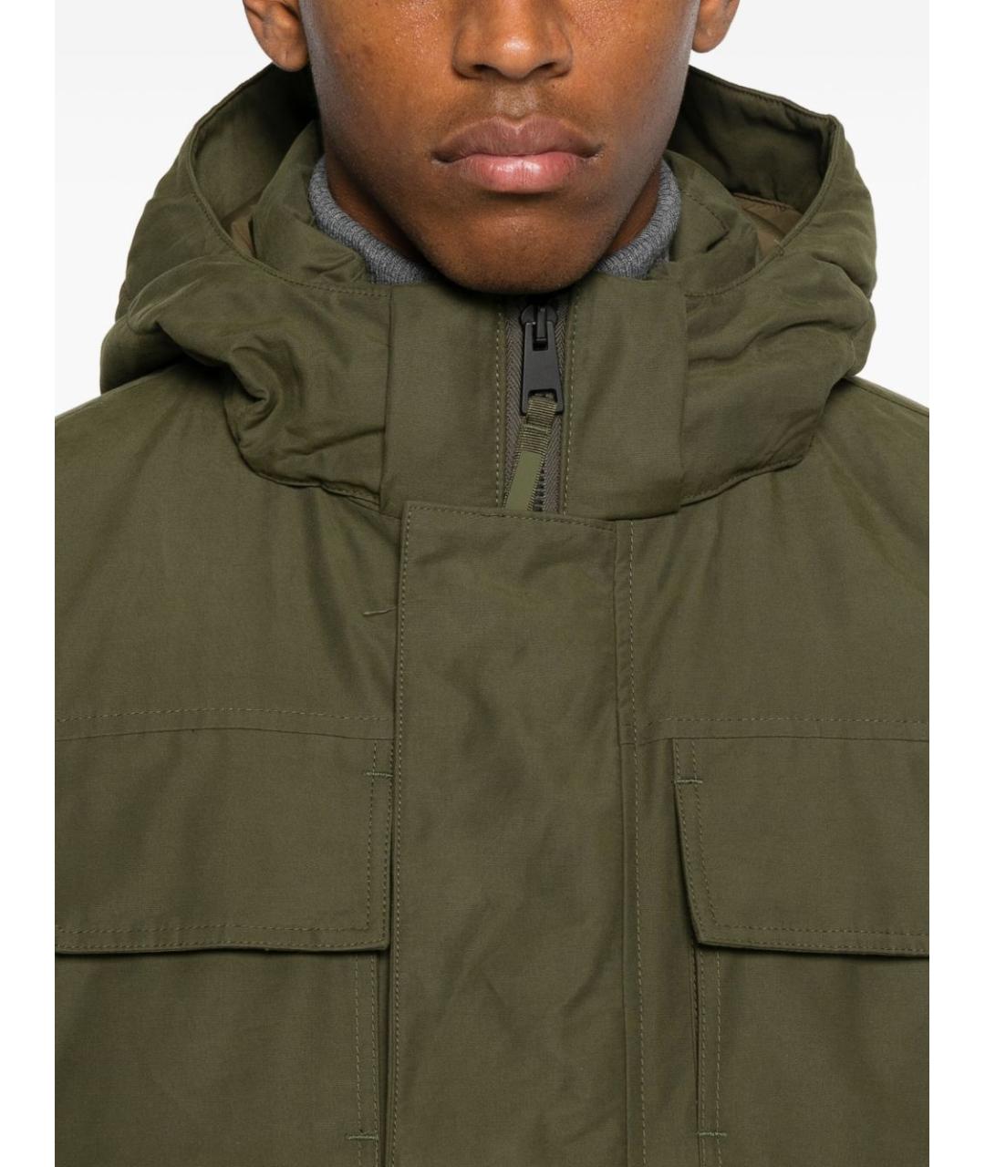 CANADA GOOSE Зеленая хлопковая куртка, фото 4