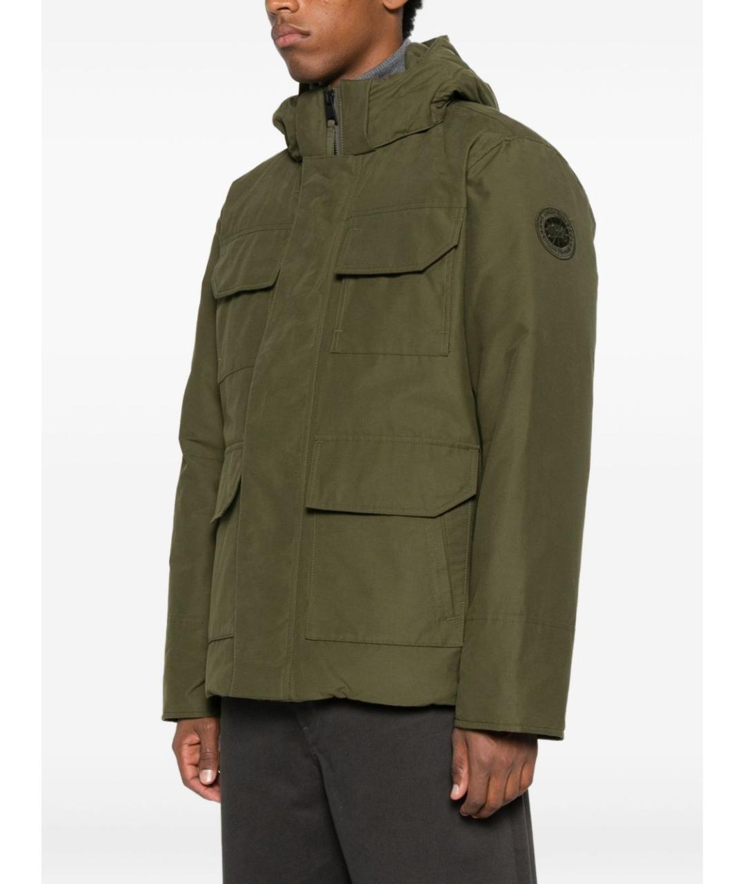 CANADA GOOSE Зеленая хлопковая куртка, фото 2