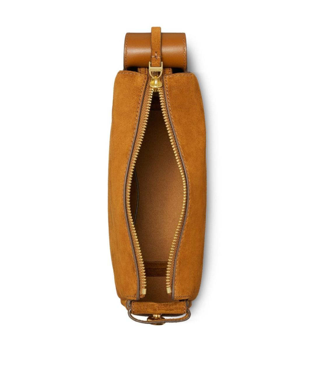 TORY BURCH Коричневая замшевая сумка через плечо, фото 3
