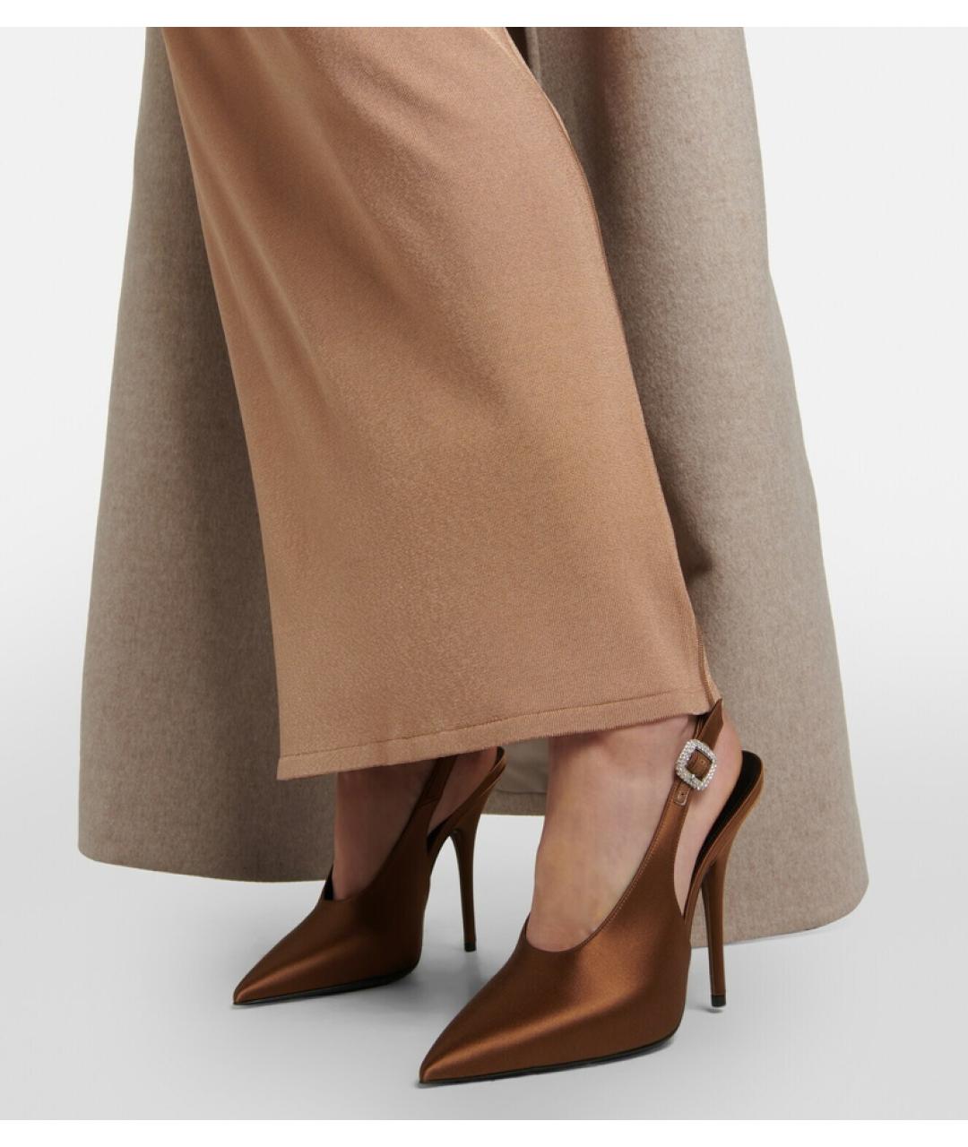SAINT LAURENT Коричневые мюли, фото 6