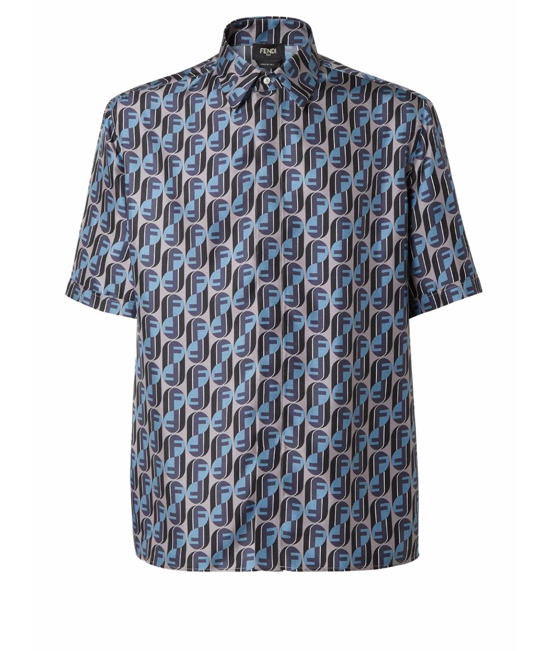 FENDI Мульти шелковая кэжуал рубашка, фото 1