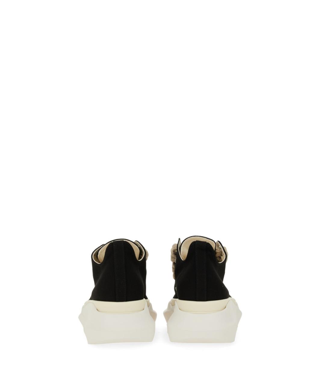 RICK OWENS DRKSHDW Черные текстильные низкие кроссовки / кеды, фото 4