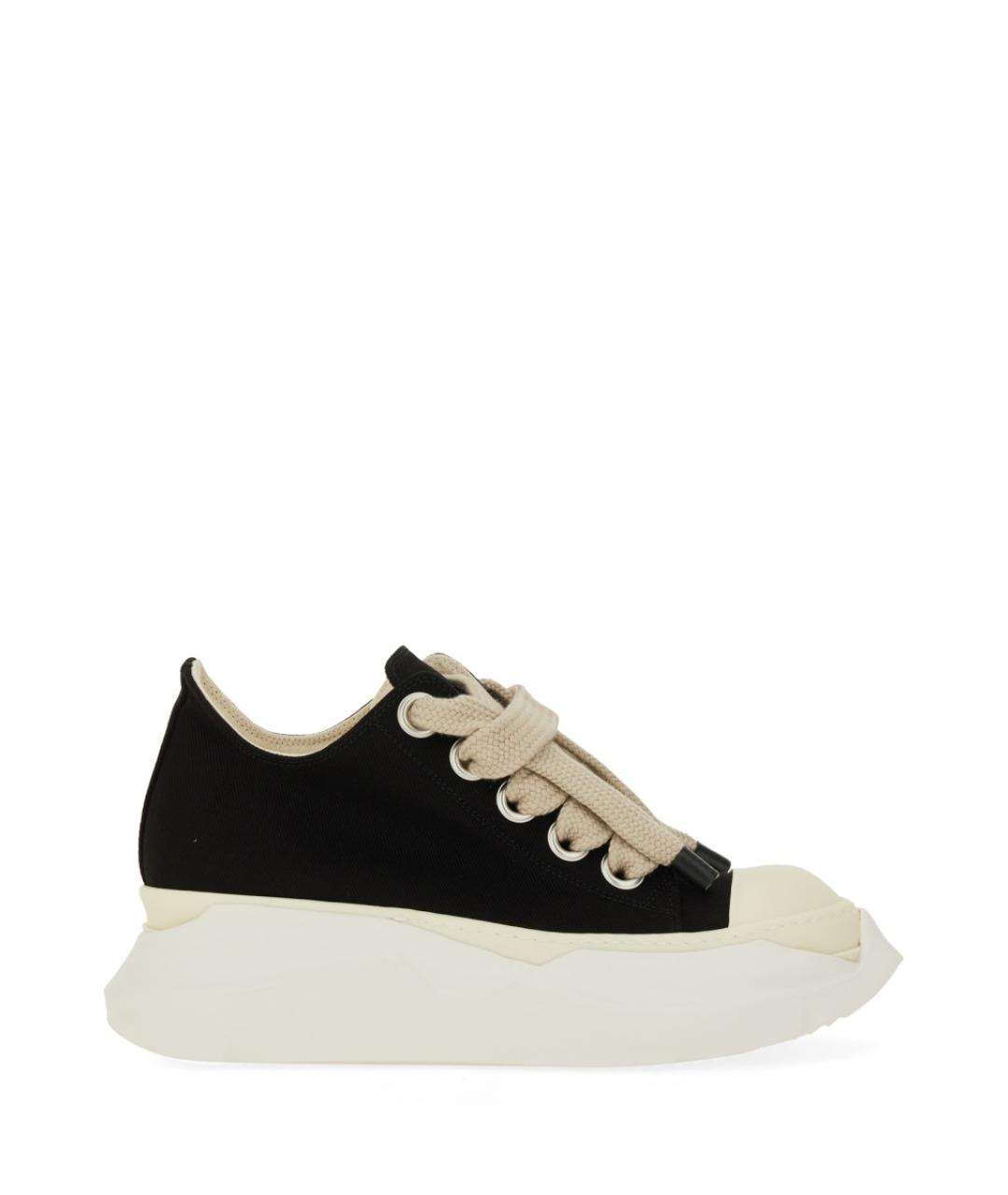 RICK OWENS DRKSHDW Черные текстильные низкие кроссовки / кеды, фото 1