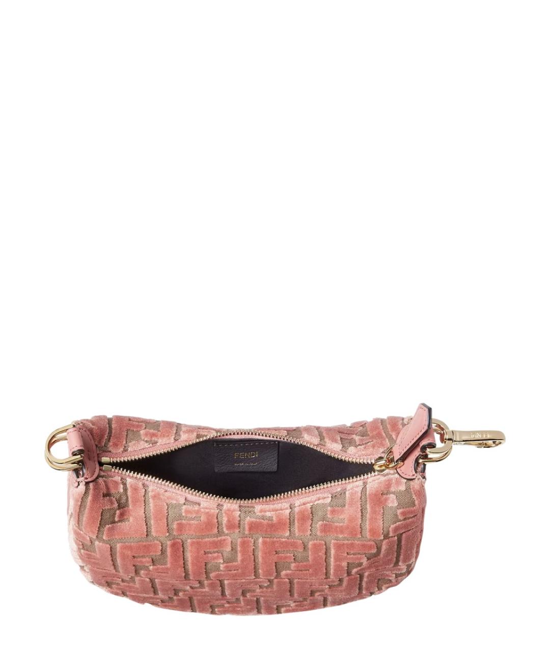 FENDI Розовая жаккардовая сумка через плечо, фото 4