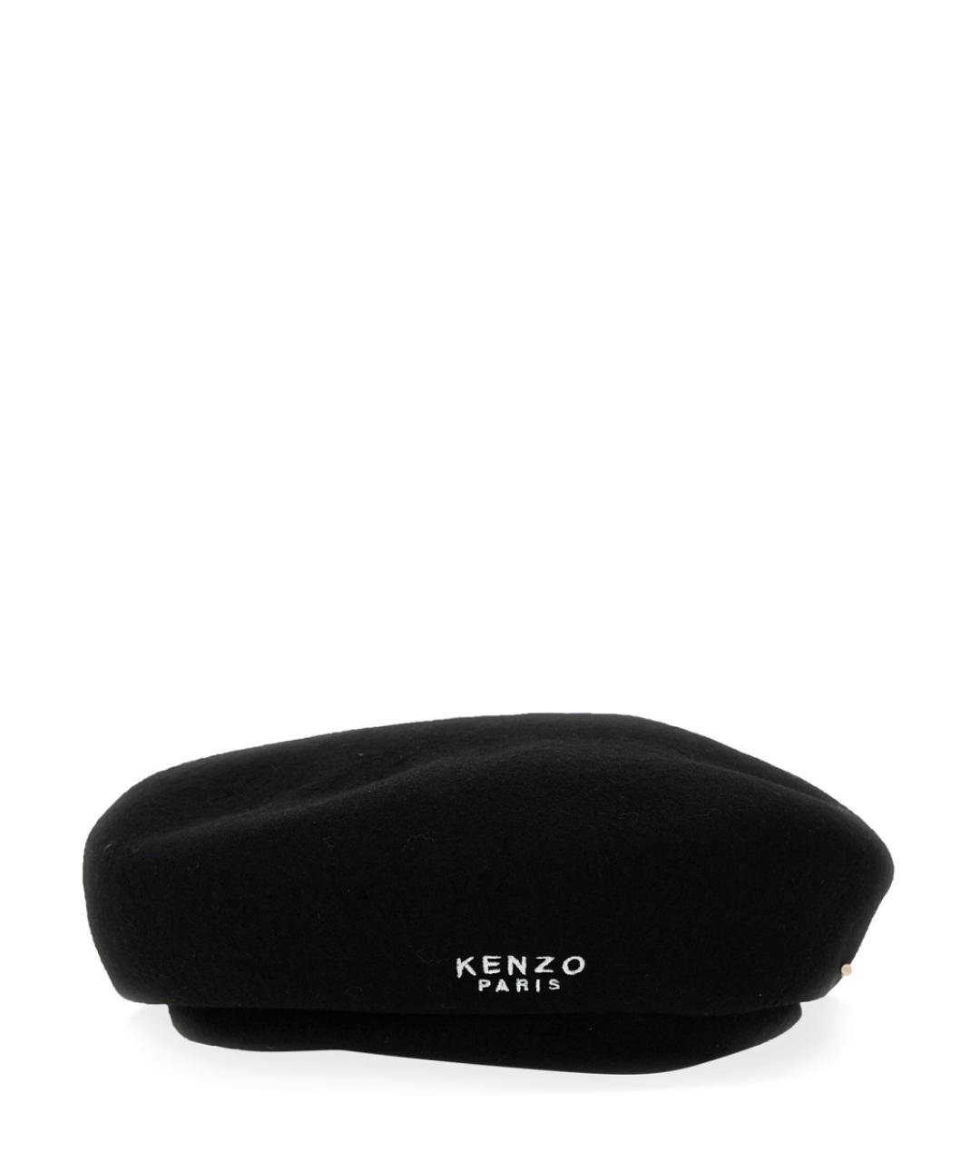 KENZO Черная шерстяная шапка, фото 2