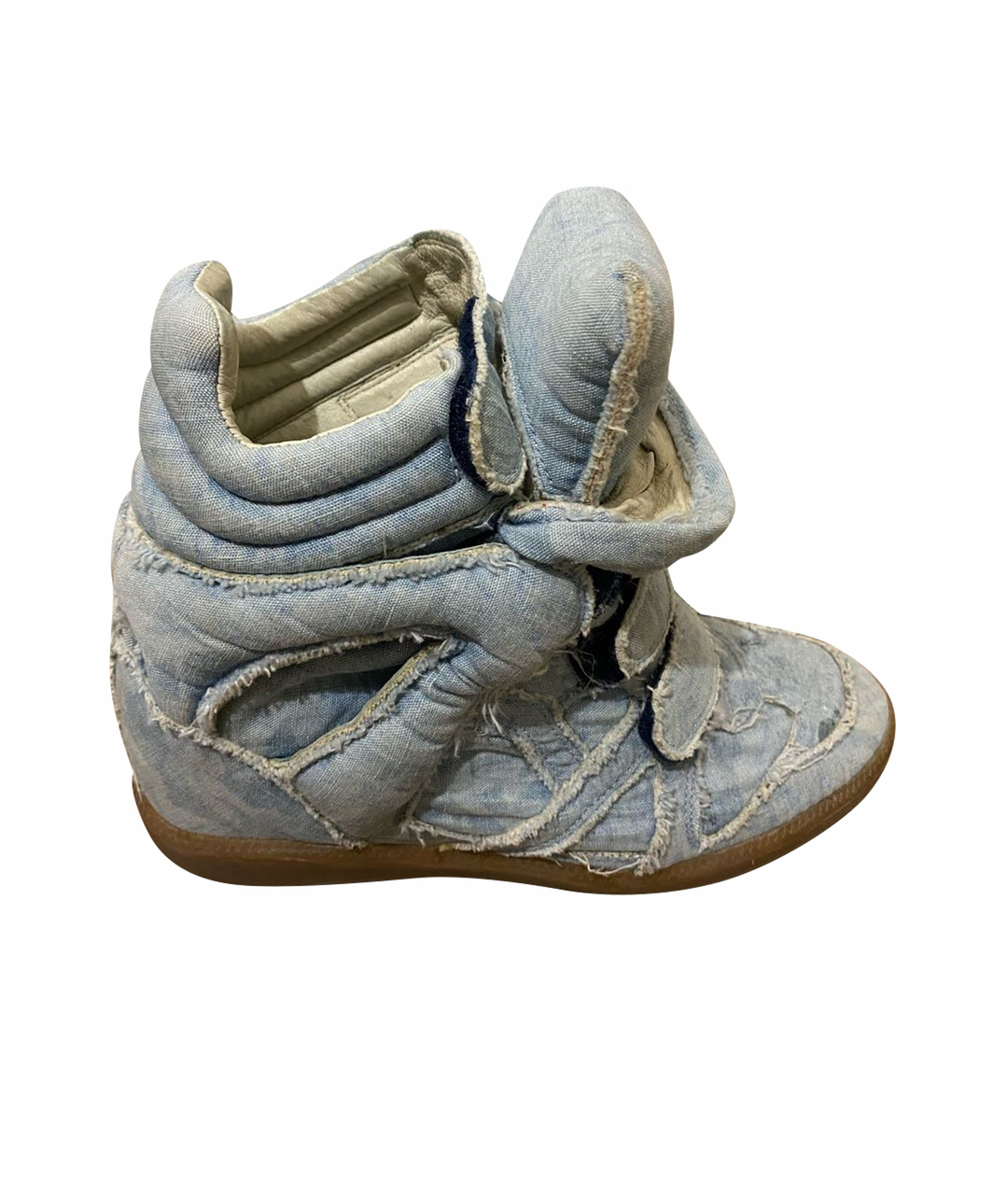 ISABEL MARANT Голубые текстильные кроссовки, фото 1