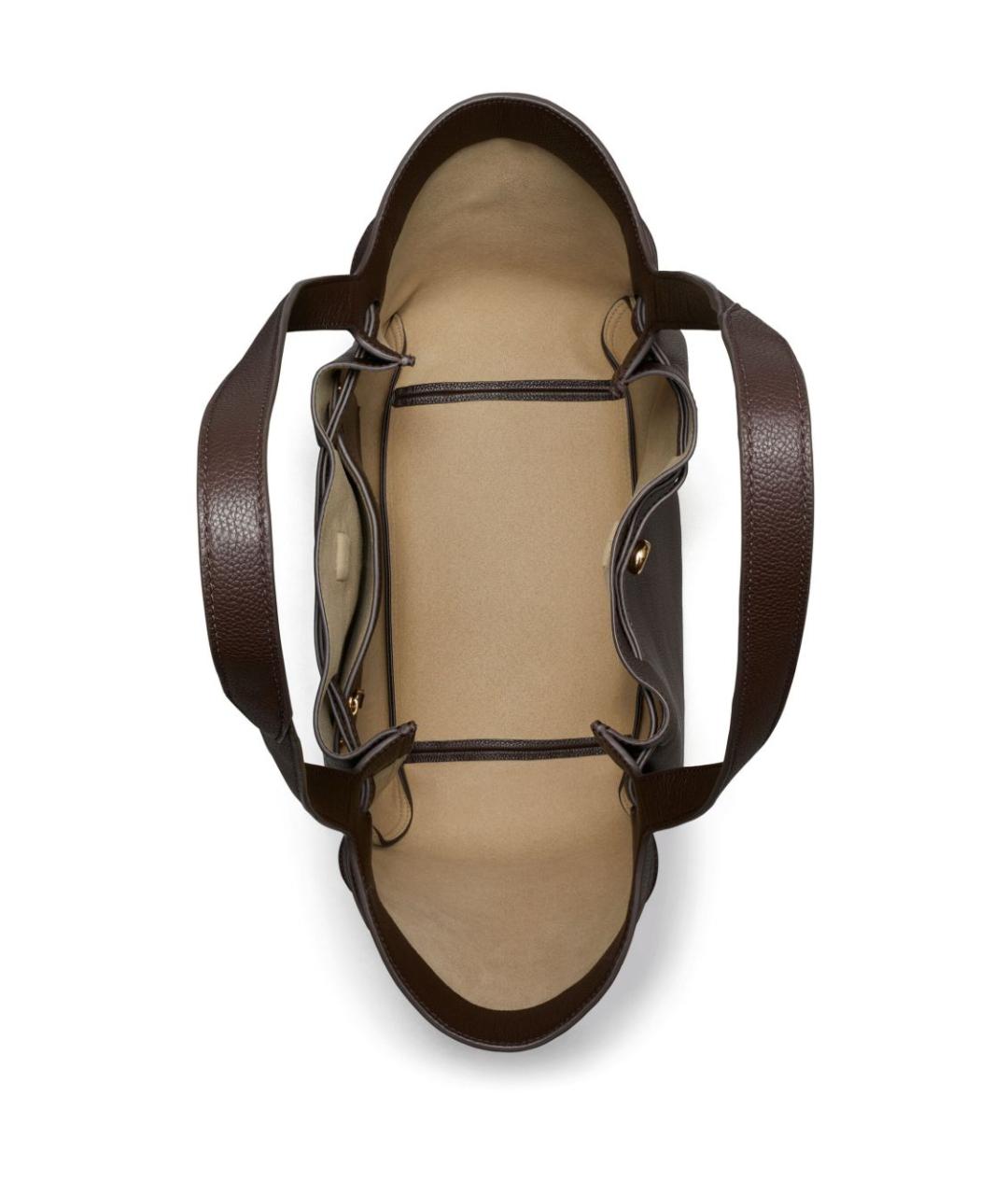 TORY BURCH Коричневая кожаная сумка тоут, фото 2