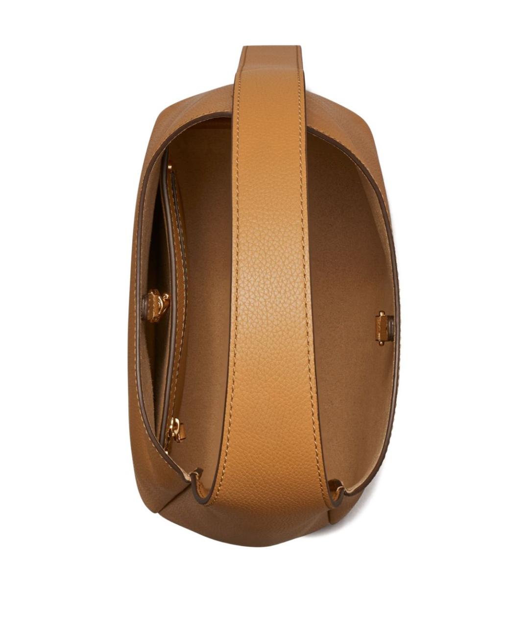 TORY BURCH Коричневая кожаная сумка через плечо, фото 3