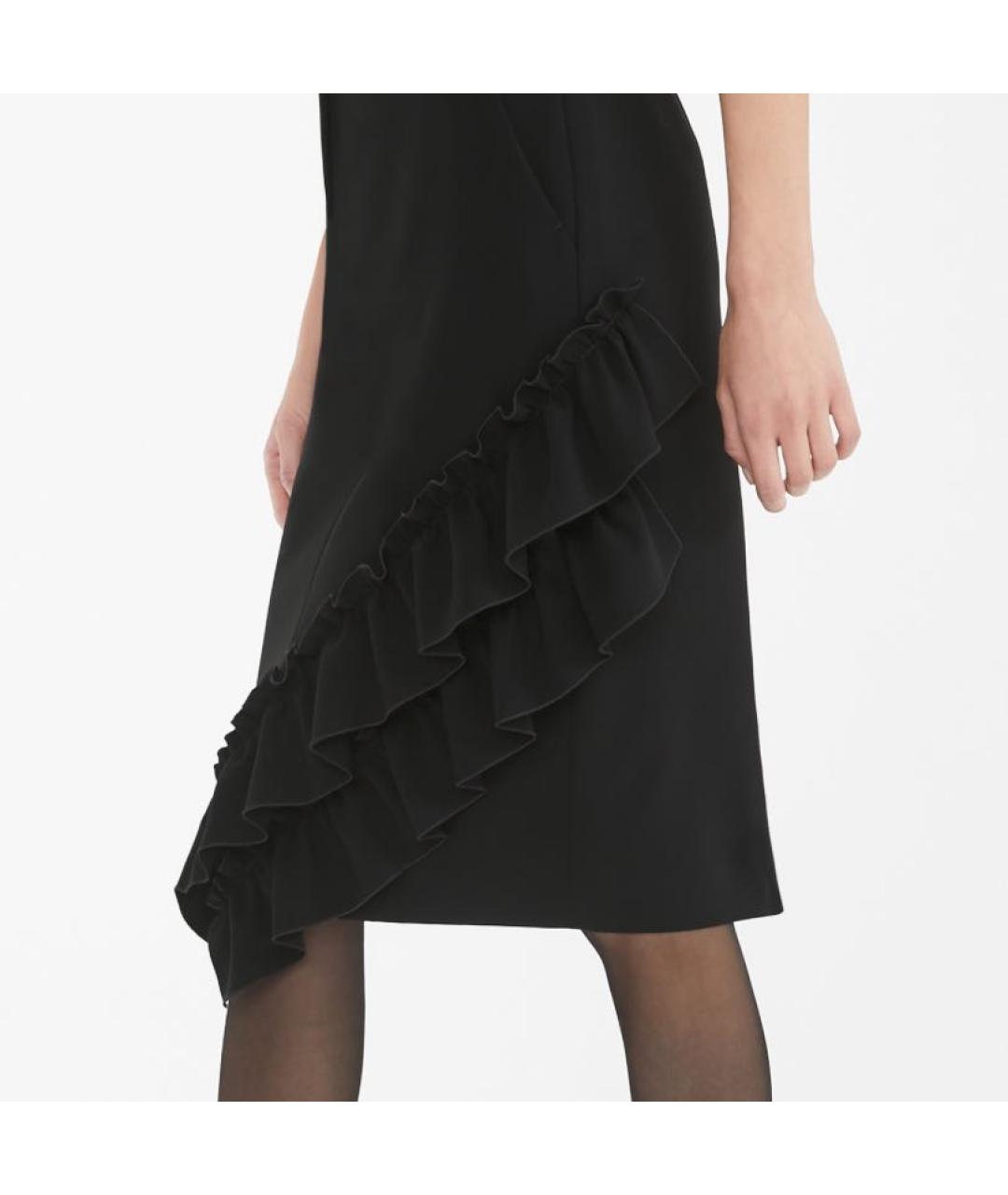 MAX MARA Черная креповая юбка миди, фото 4