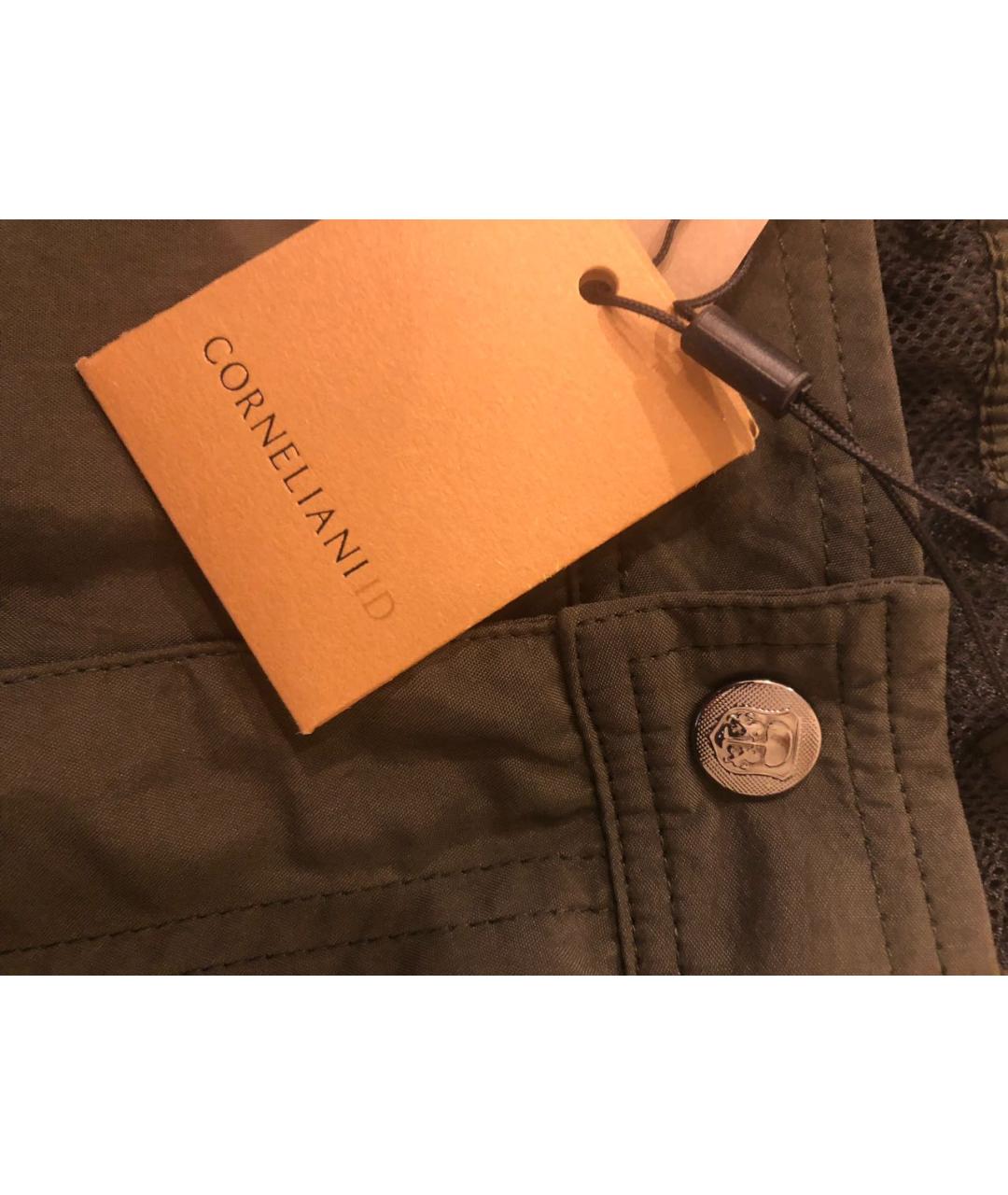 CORNELIANI Хаки полиэстеровые шорты, фото 5
