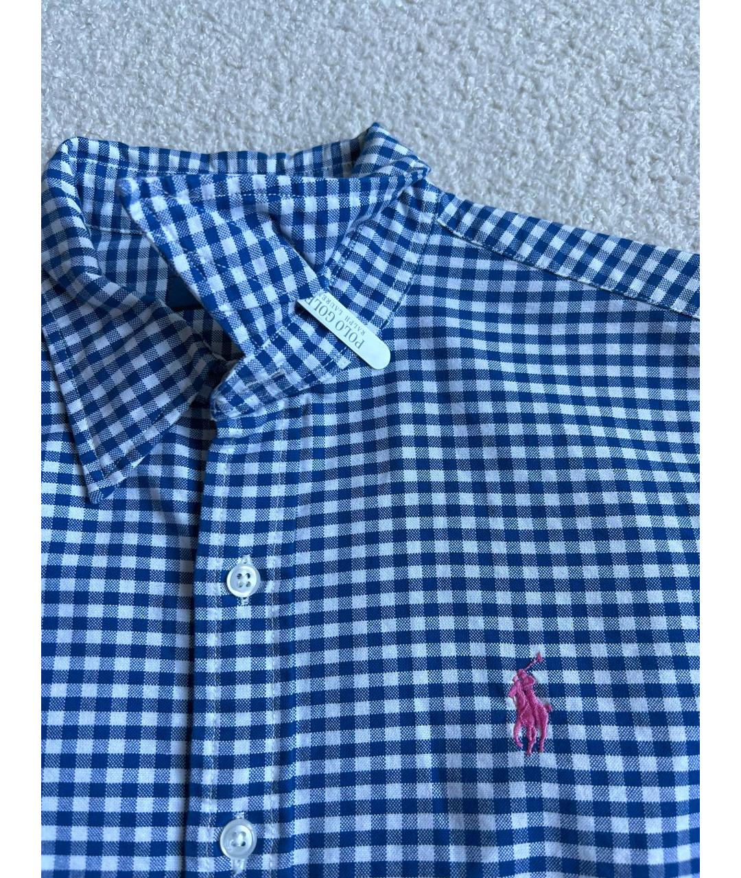 POLO RALPH LAUREN Голубая хлопковая рубашка, фото 5