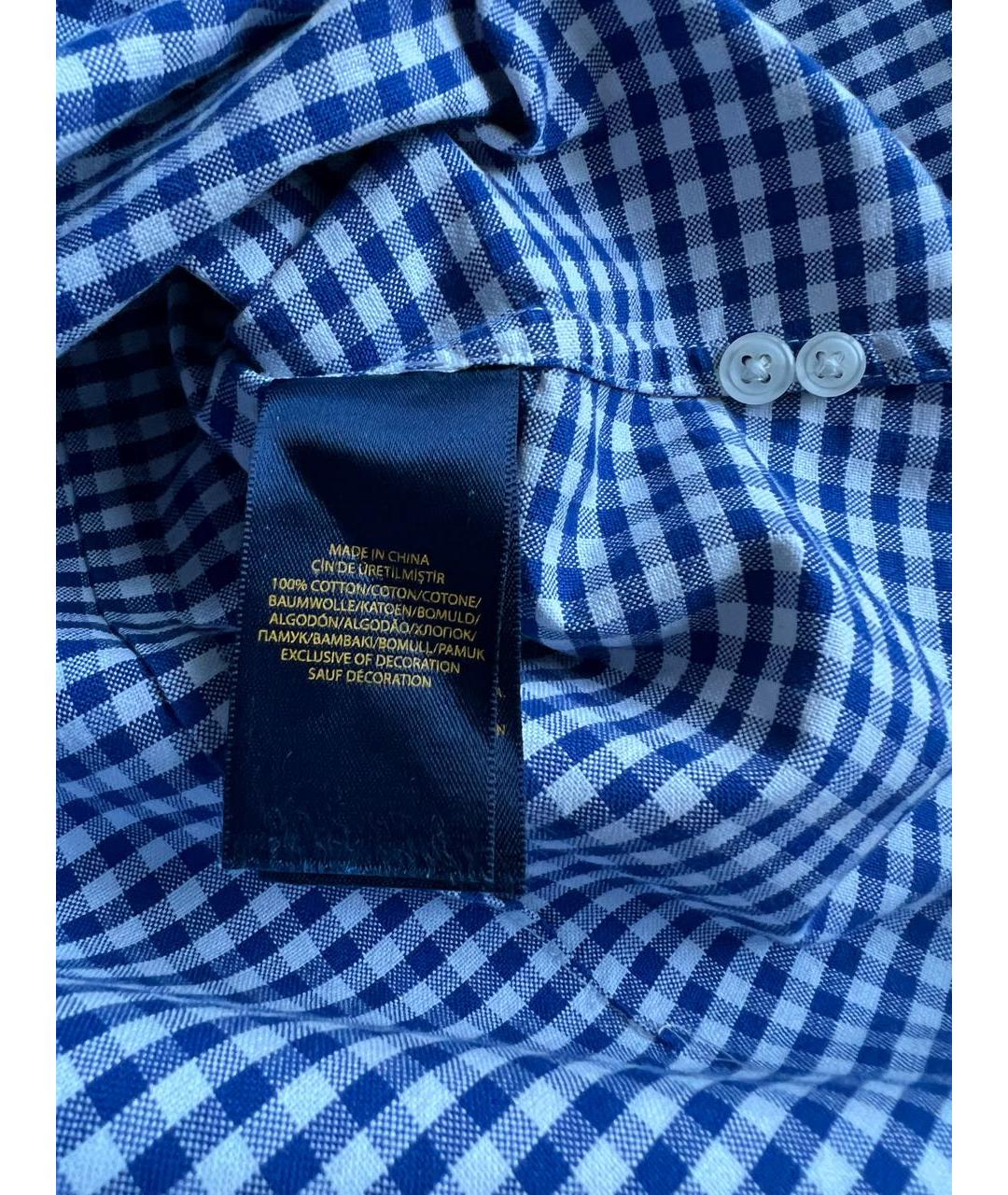 POLO RALPH LAUREN Голубая хлопковая рубашка, фото 7