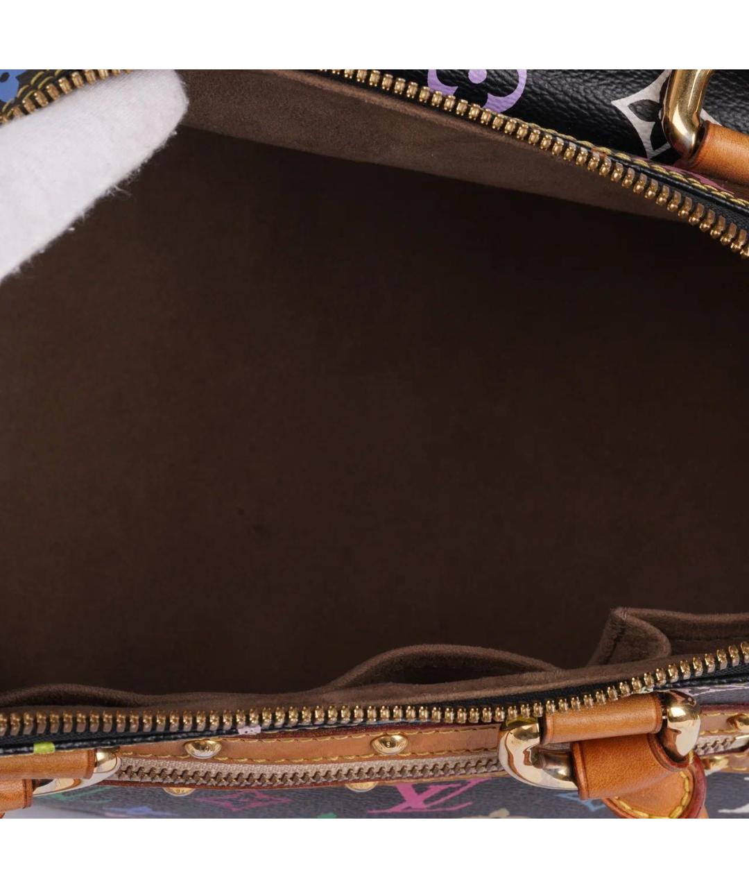 LOUIS VUITTON Черная кожаная сумка тоут, фото 6
