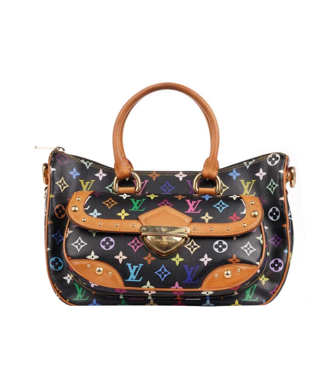 LOUIS VUITTON Черная кожаная сумка тоут, фото 8