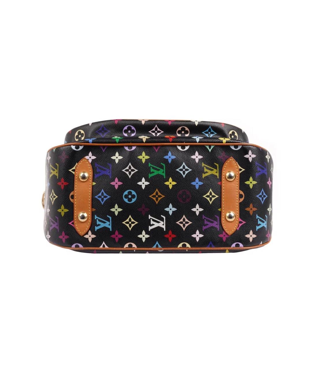 LOUIS VUITTON Черная кожаная сумка тоут, фото 5