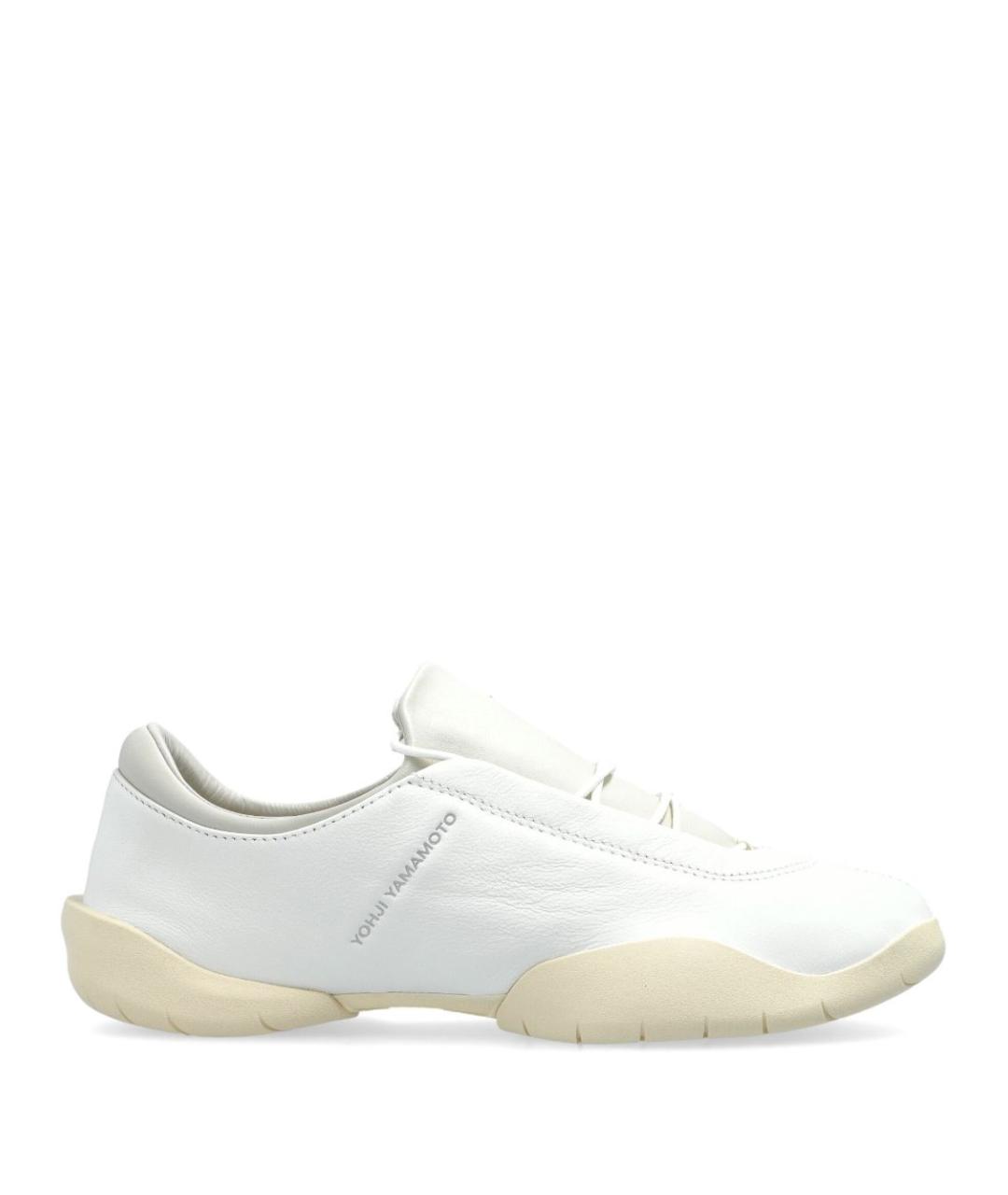 Y-3 Белые кожаные низкие кроссовки / кеды, фото 1