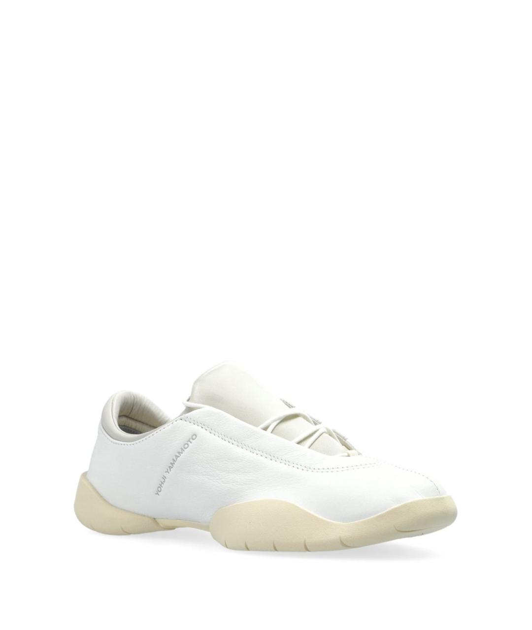 Y-3 Белые кожаные низкие кроссовки / кеды, фото 6