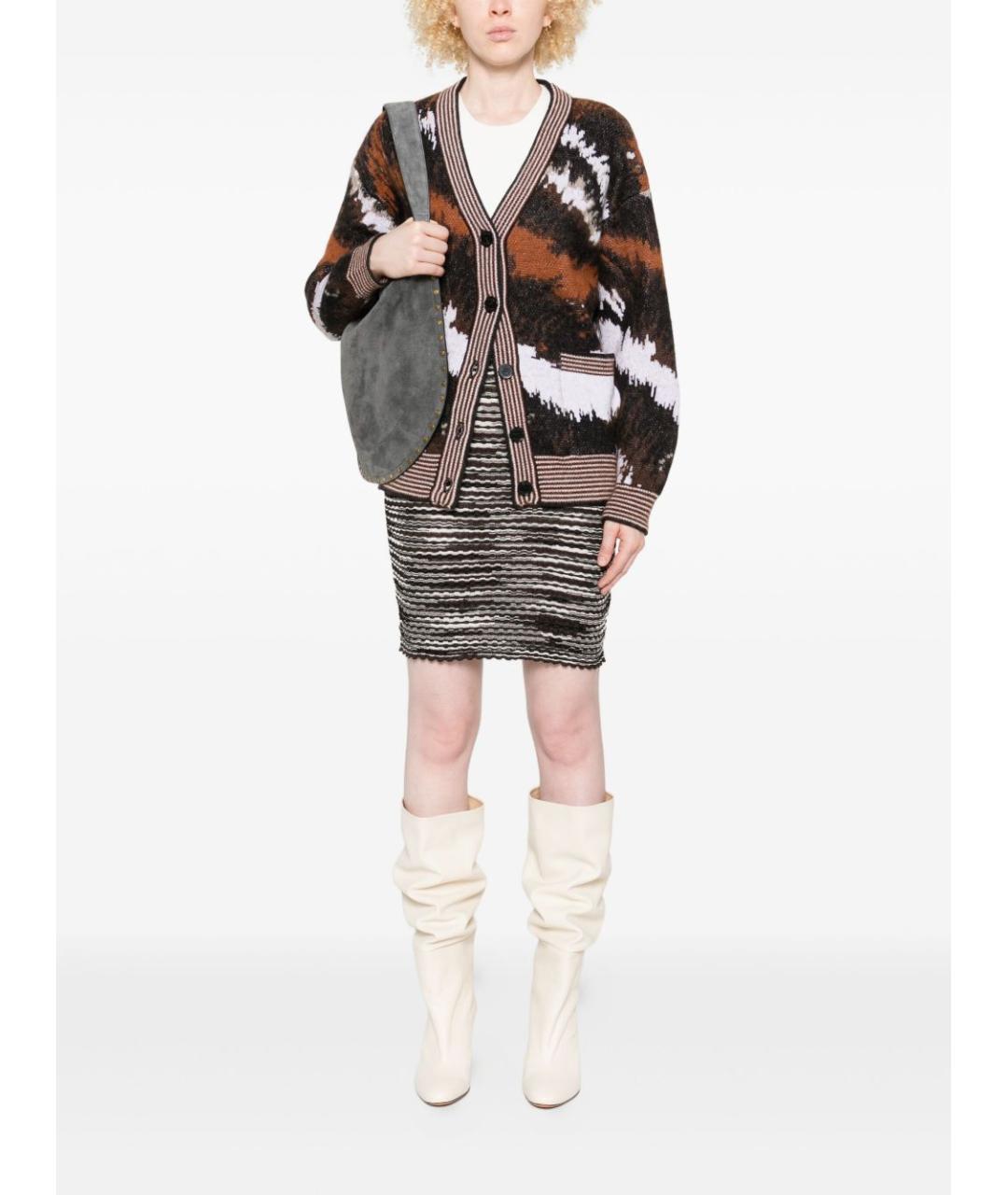 MISSONI Коричневая юбка мини, фото 3