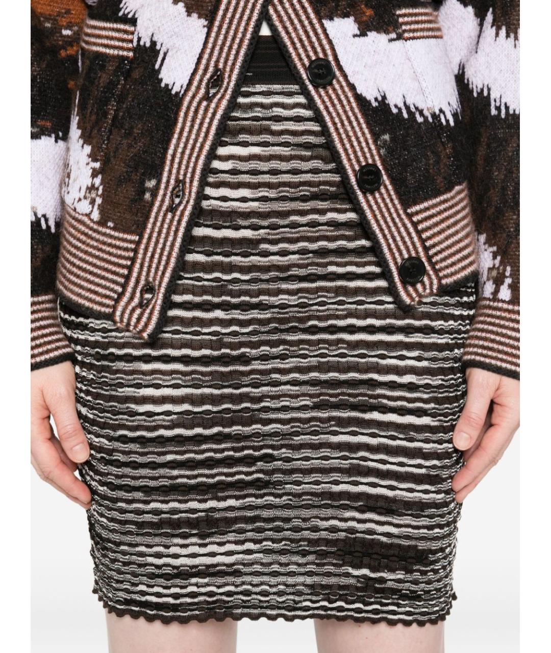 MISSONI Коричневая юбка мини, фото 5