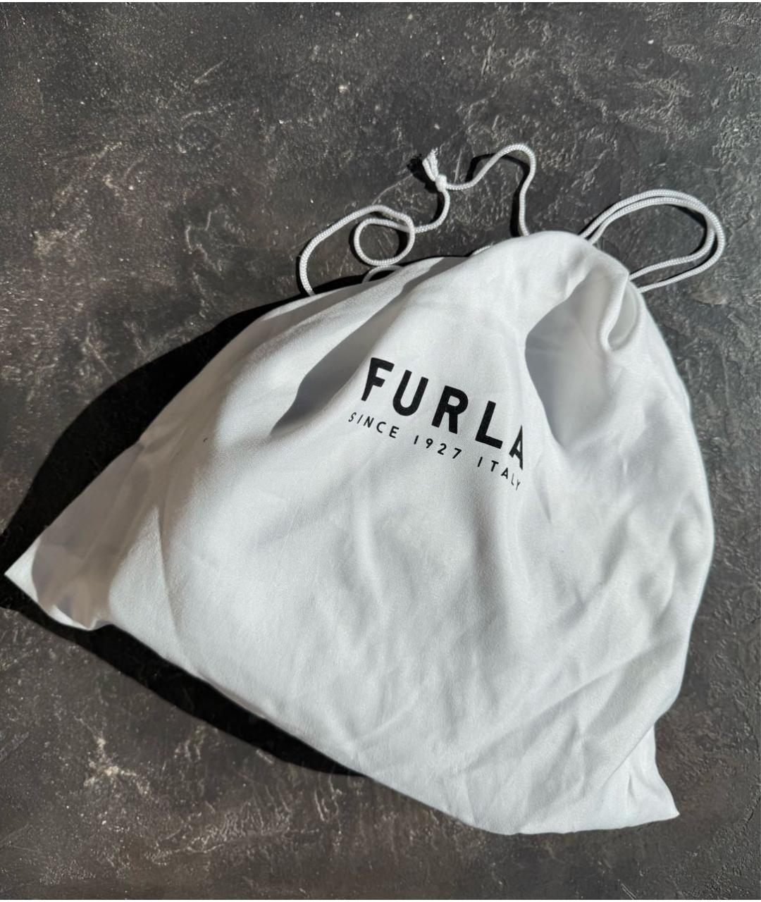FURLA Черная кожаная сумка через плечо, фото 7