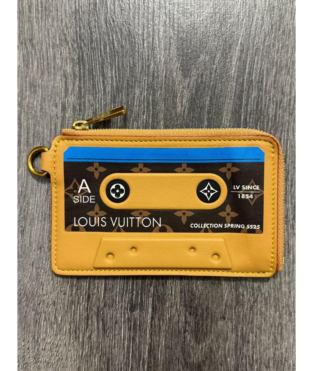 LOUIS VUITTON Коричневая кожаная визитница, фото 7