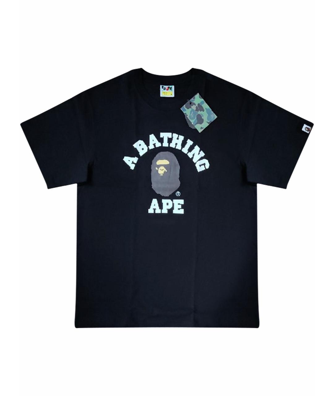 A BATHING APE Черная хлопковая футболка, фото 1