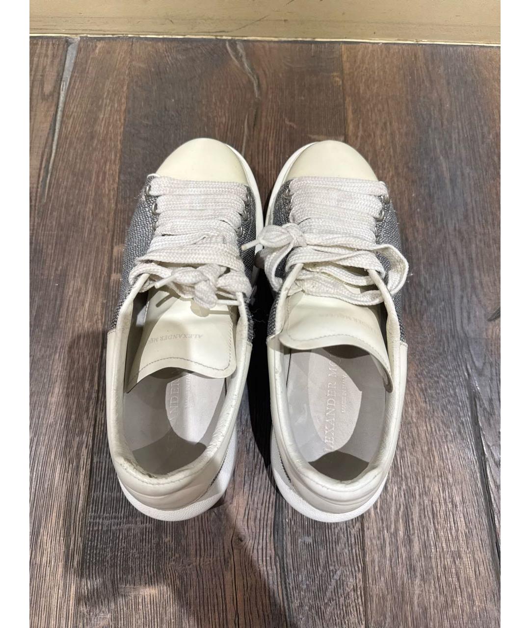 ALEXANDER MCQUEEN Белые кожаные кеды, фото 3