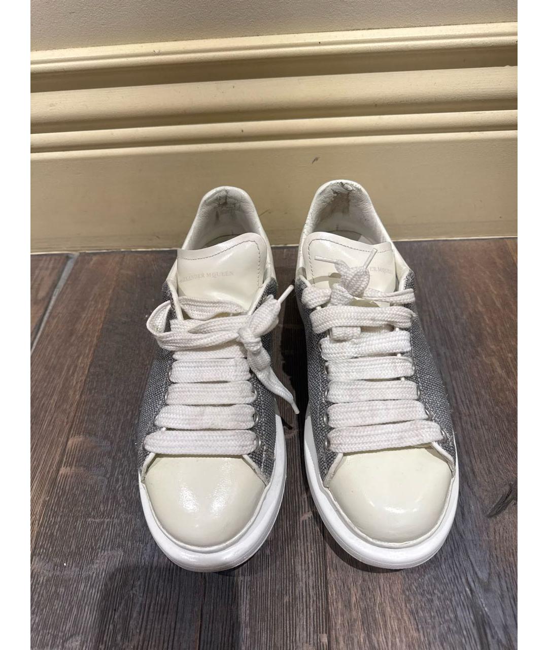 ALEXANDER MCQUEEN Белые кожаные кеды, фото 2