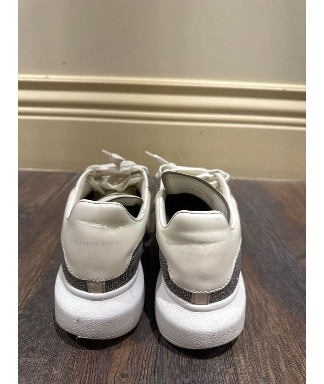ALEXANDER MCQUEEN Белые кожаные кеды, фото 4