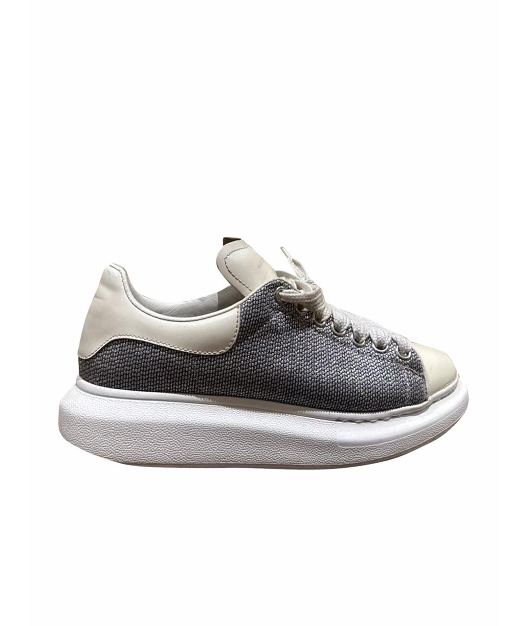 ALEXANDER MCQUEEN Белые кожаные кеды, фото 1