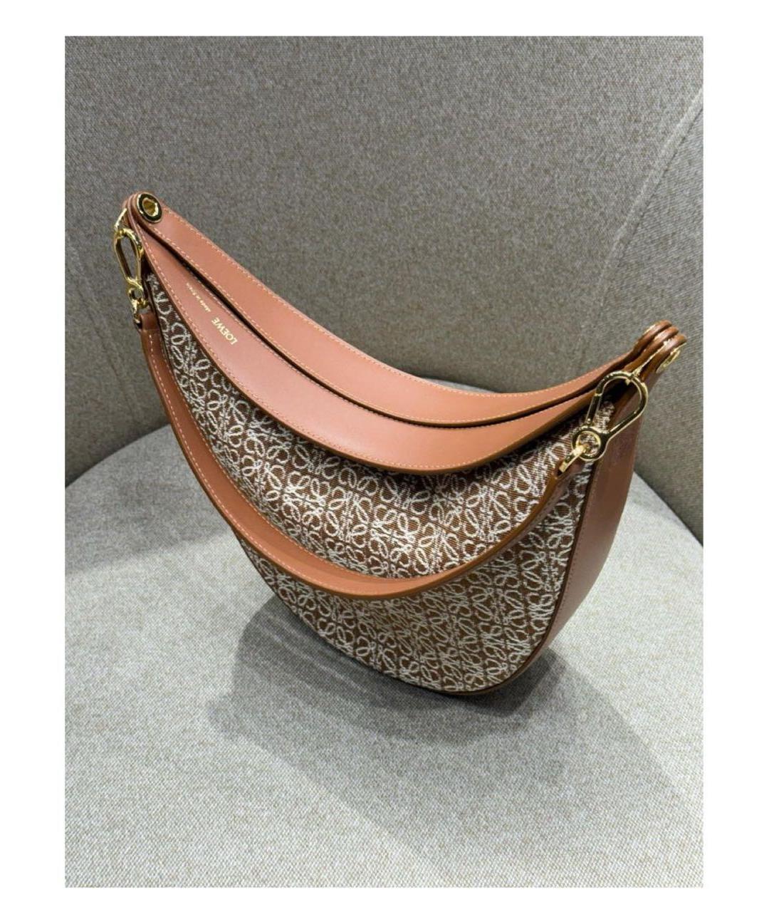 LOEWE Коричневая кожаная сумка тоут, фото 2