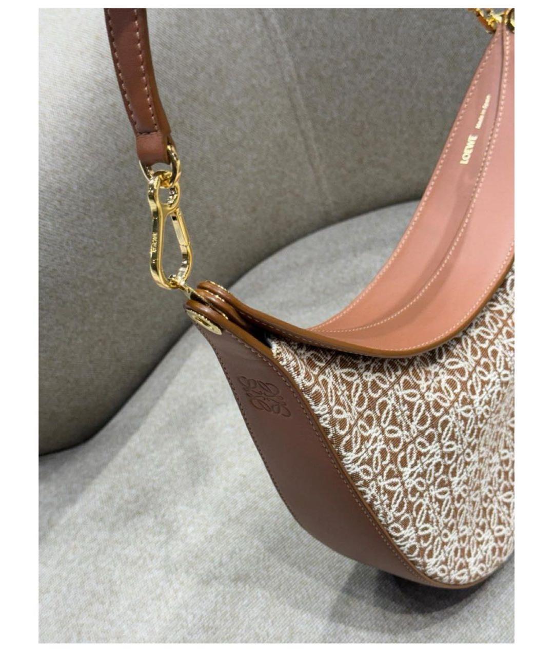 LOEWE Коричневая кожаная сумка тоут, фото 3