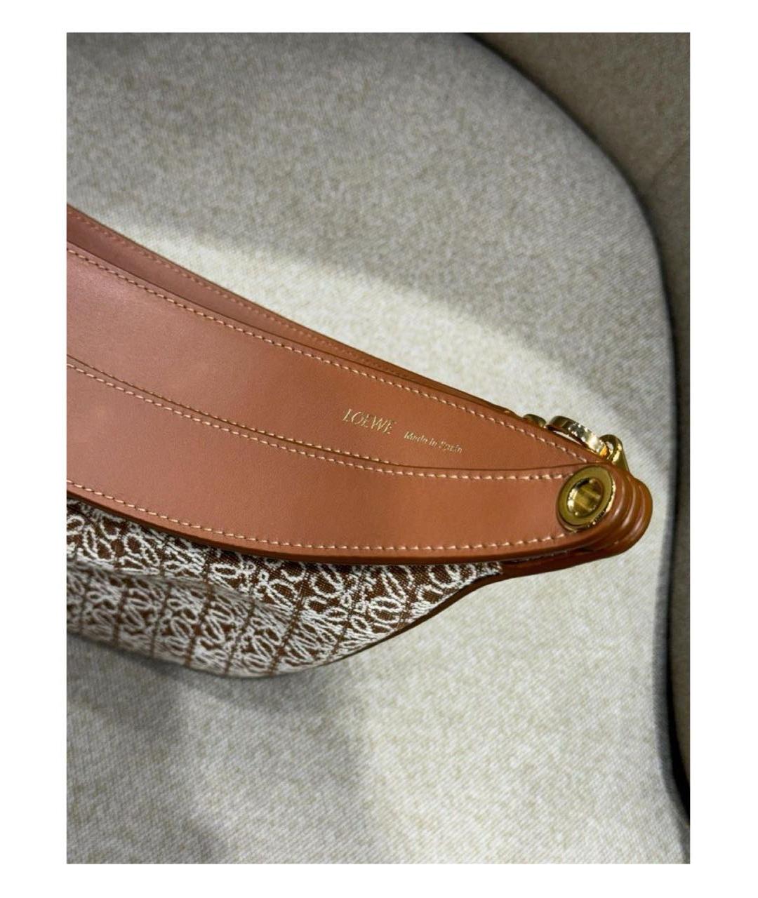LOEWE Коричневая кожаная сумка тоут, фото 4
