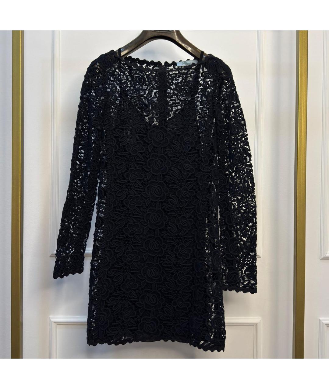 BLUMARINE Черное кружевное коктейльное платье, фото 6