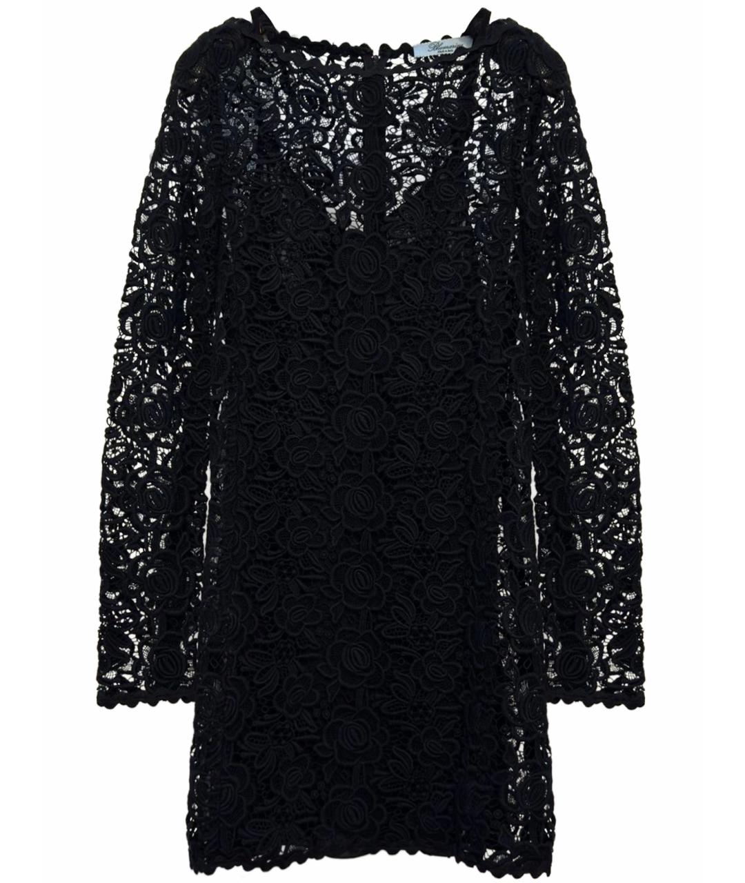 BLUMARINE Черное кружевное коктейльное платье, фото 1