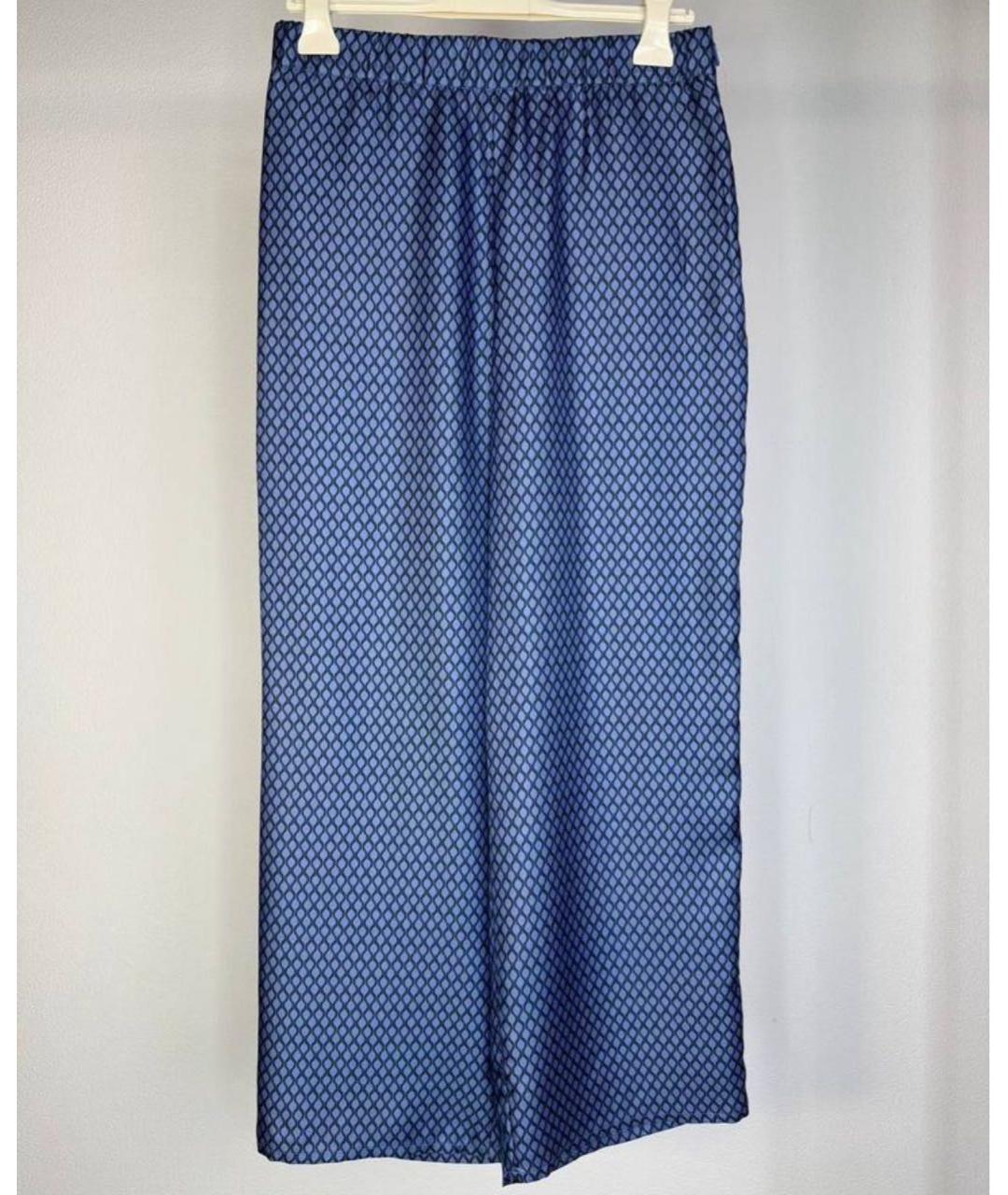 MAX MARA Голубой шелковый костюм с брюками, фото 2