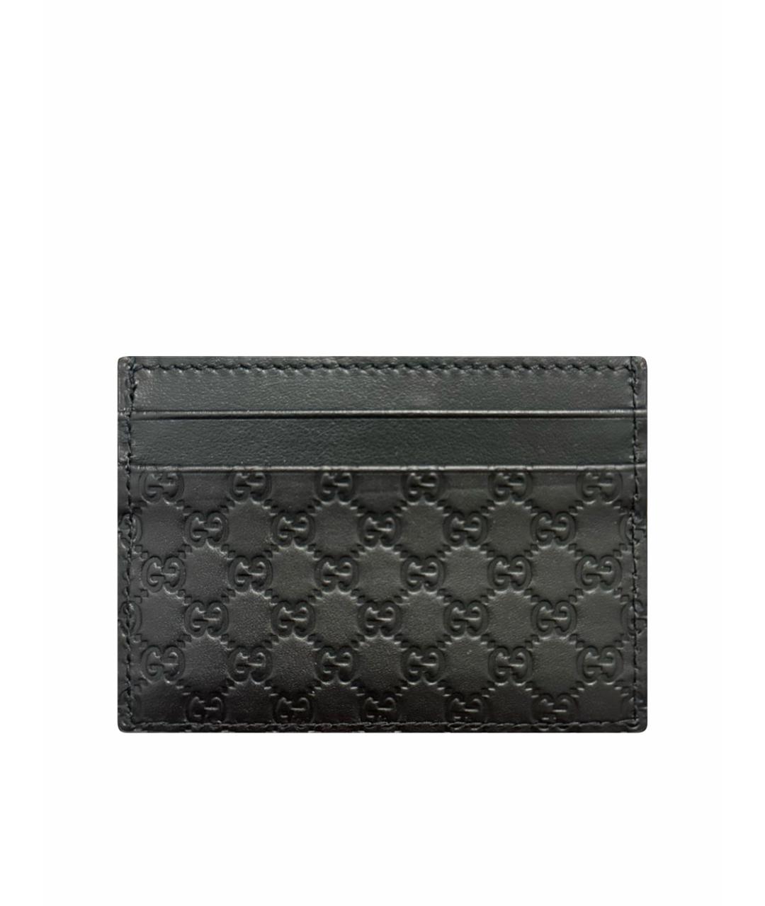 GUCCI Черный кожаный кардхолдер, фото 1