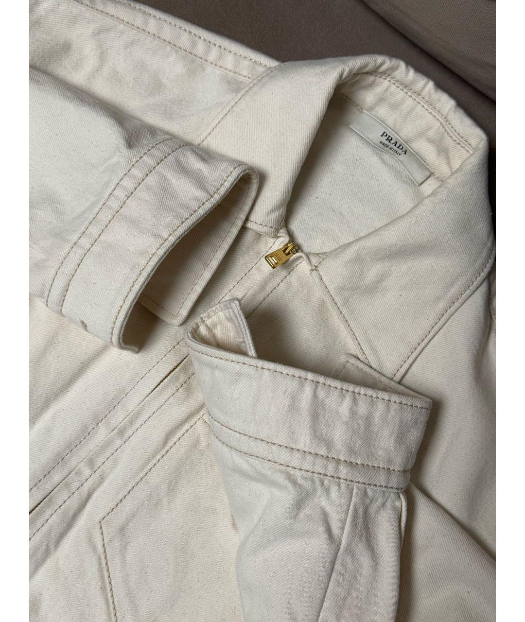 PRADA Бежевая хлопковая куртка, фото 4