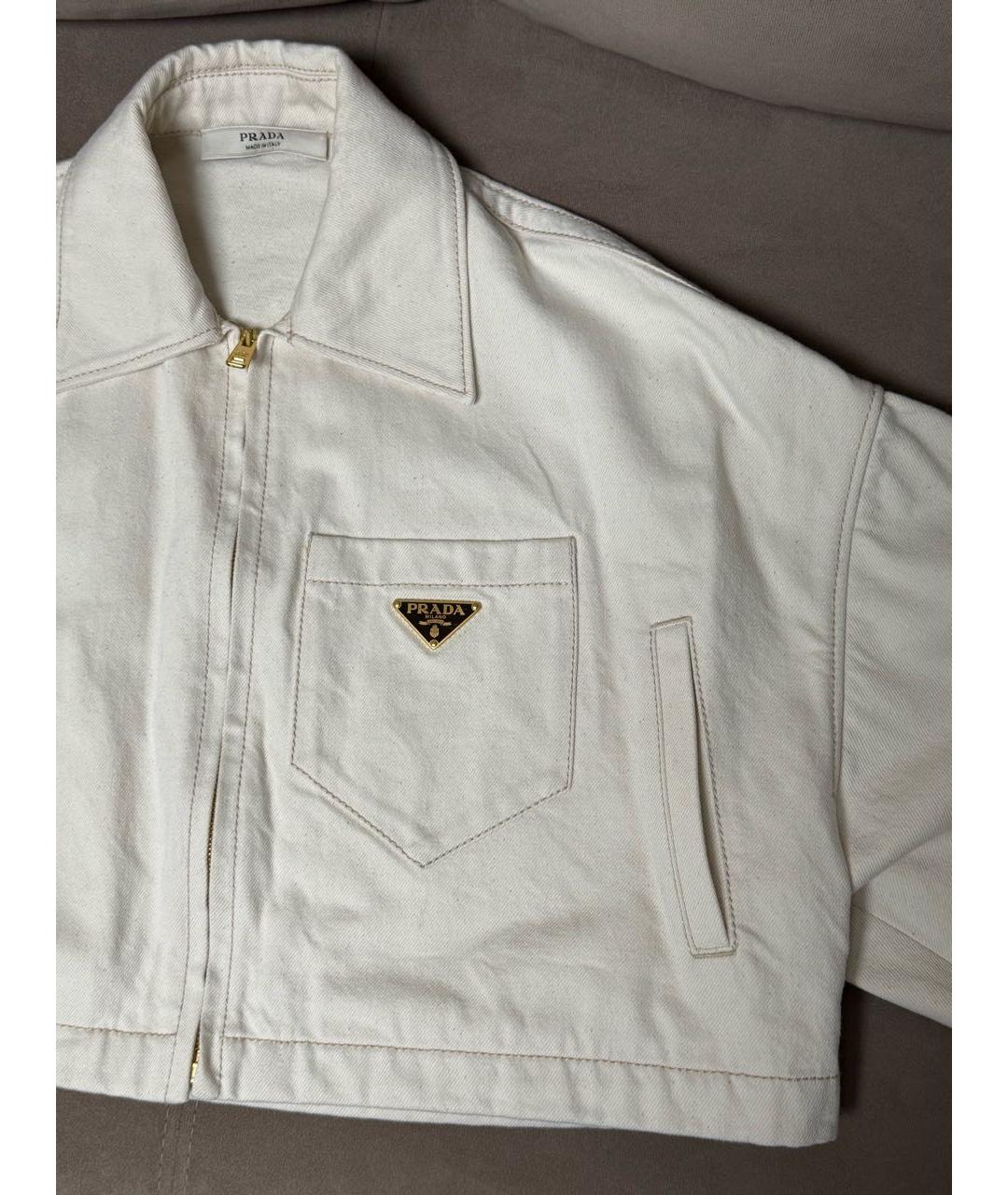 PRADA Бежевая хлопковая куртка, фото 3