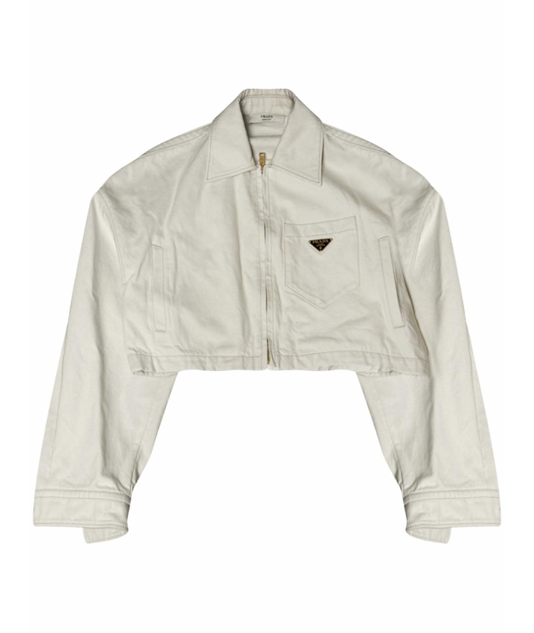 PRADA Бежевая хлопковая куртка, фото 1