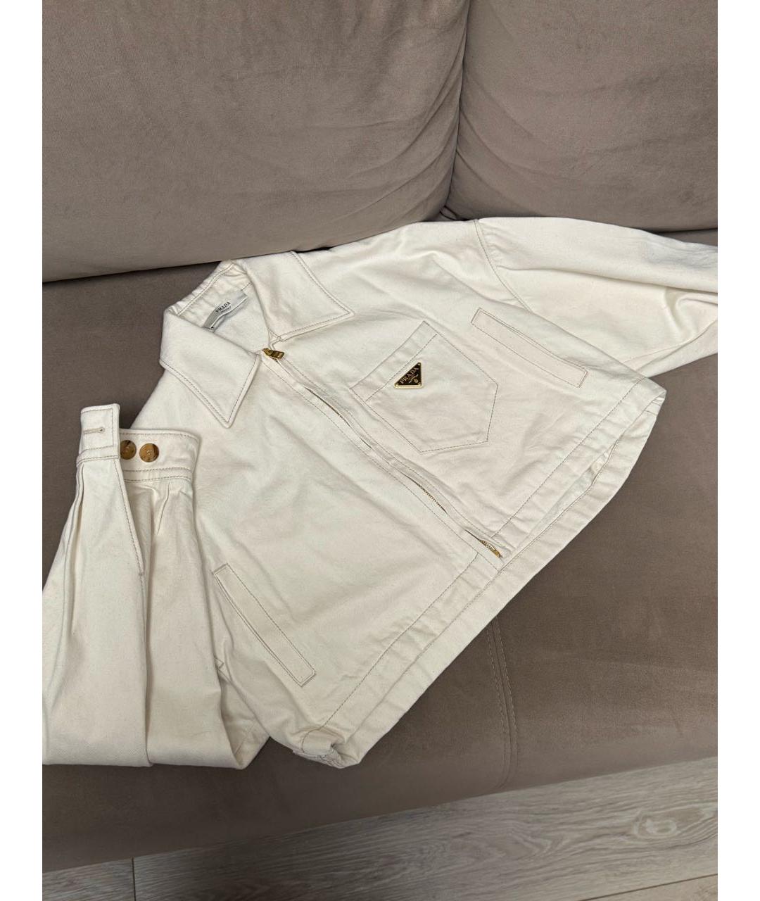 PRADA Бежевая хлопковая куртка, фото 2