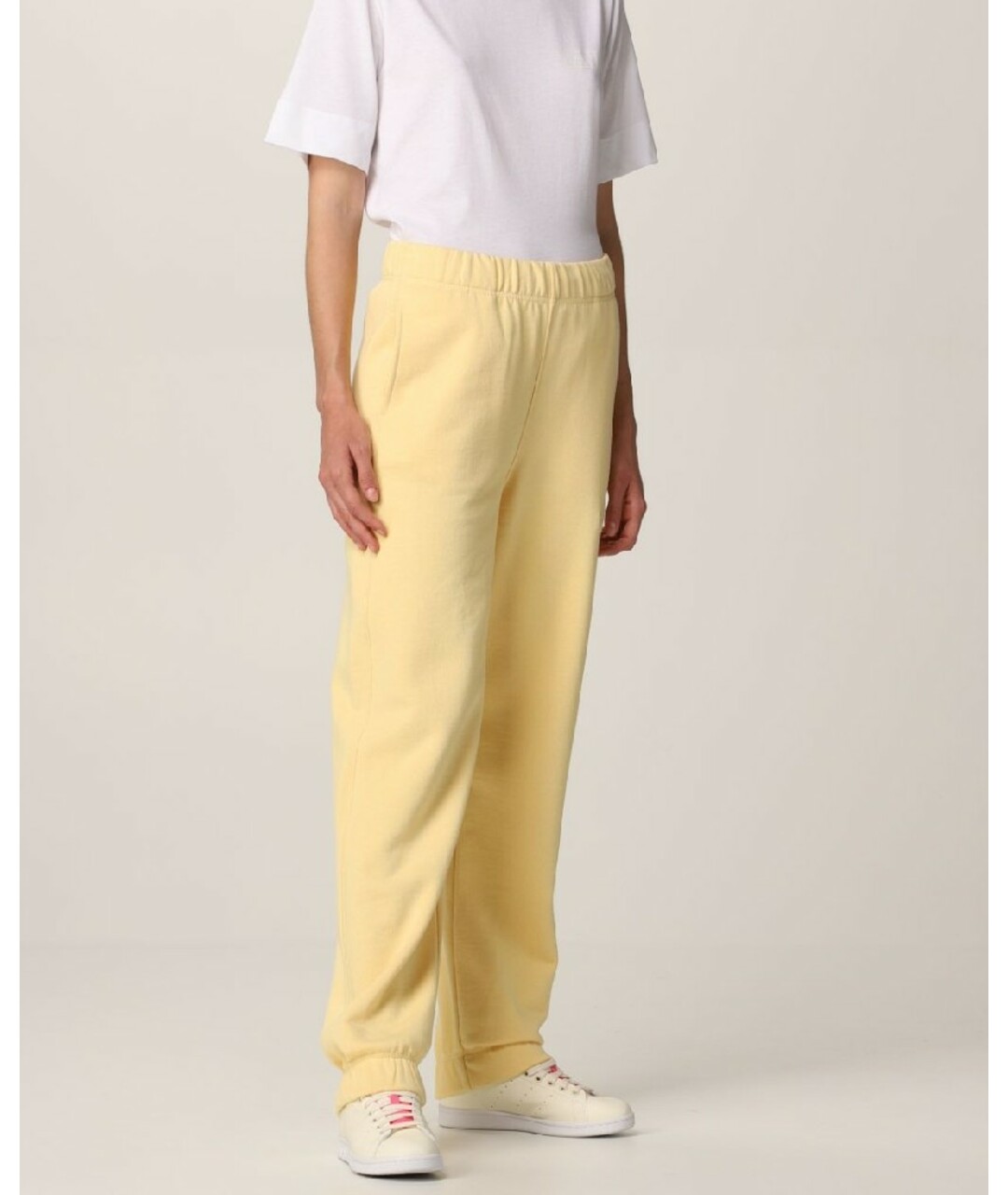 GANNI Желтые хлопковые прямые брюки, фото 5