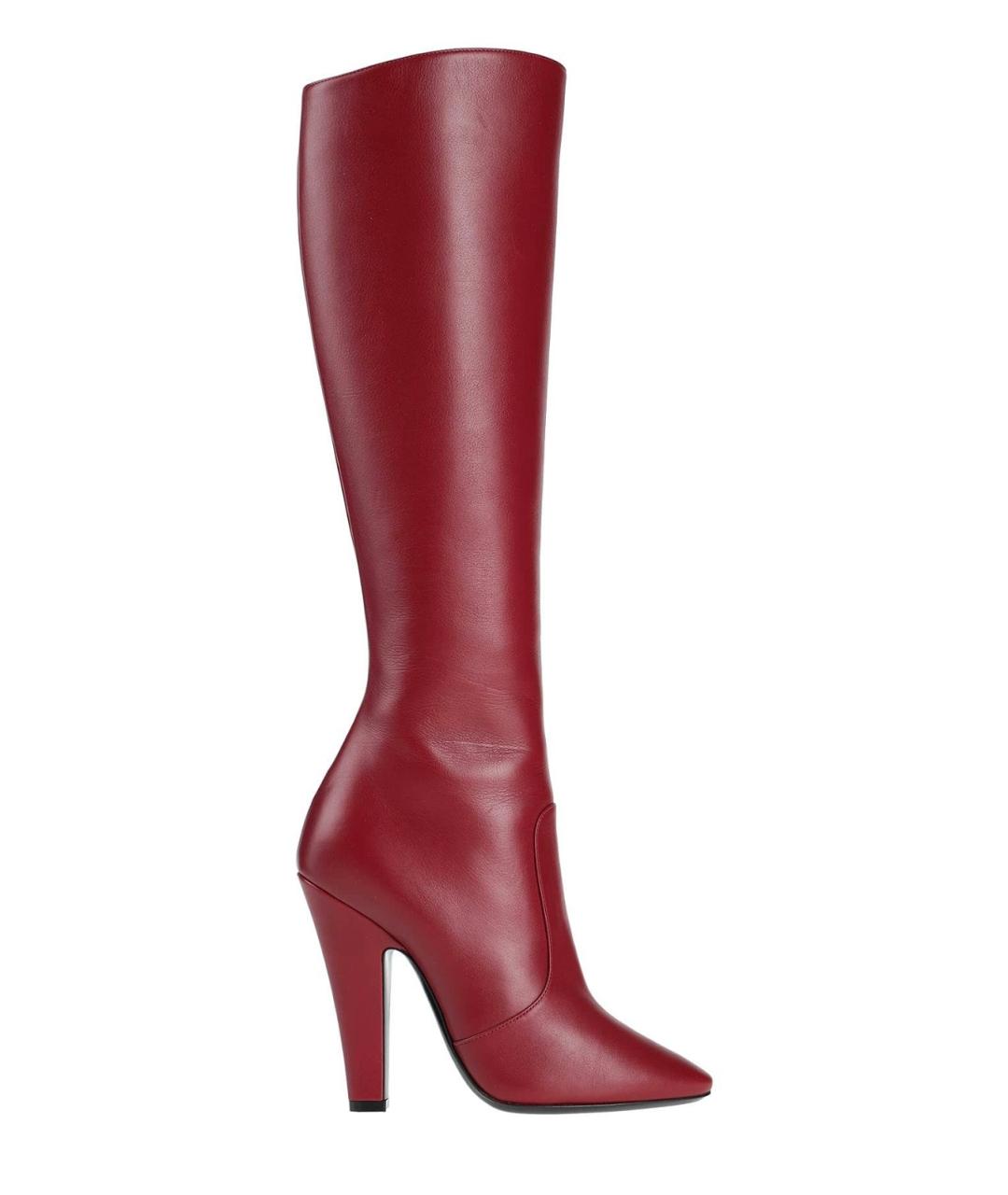 SAINT LAURENT Красные кожаные сапоги, фото 1