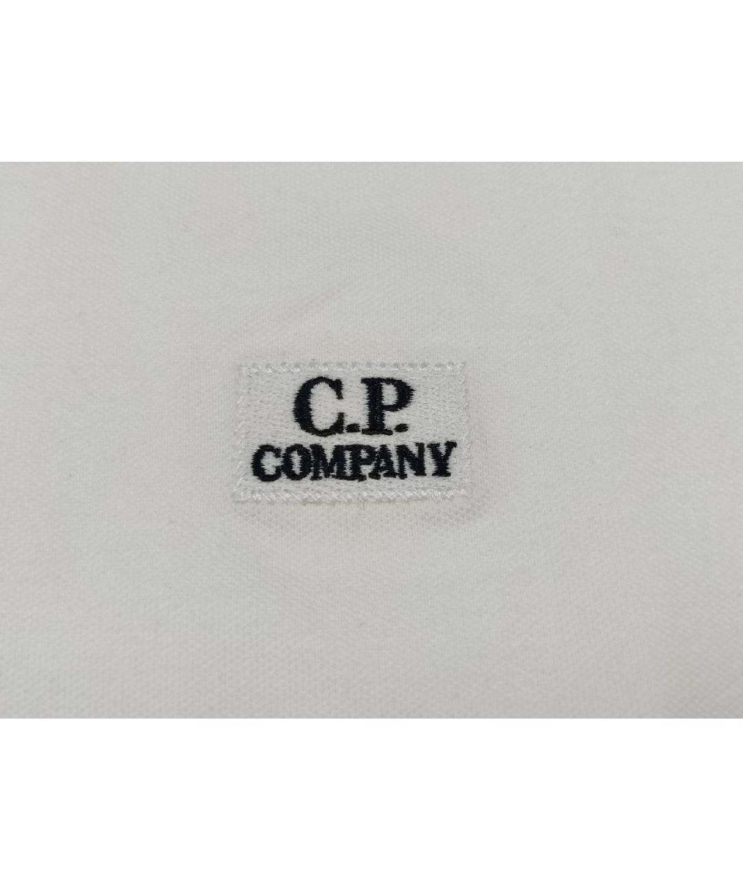 CP COMPANY Белое хлопковое поло с коротким рукавом, фото 4