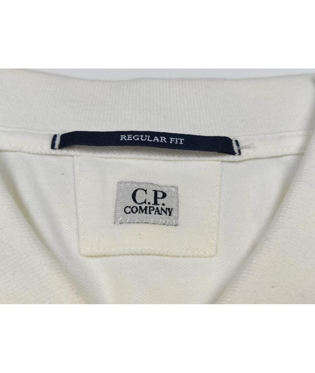 CP COMPANY Белое хлопковое поло с коротким рукавом, фото 5